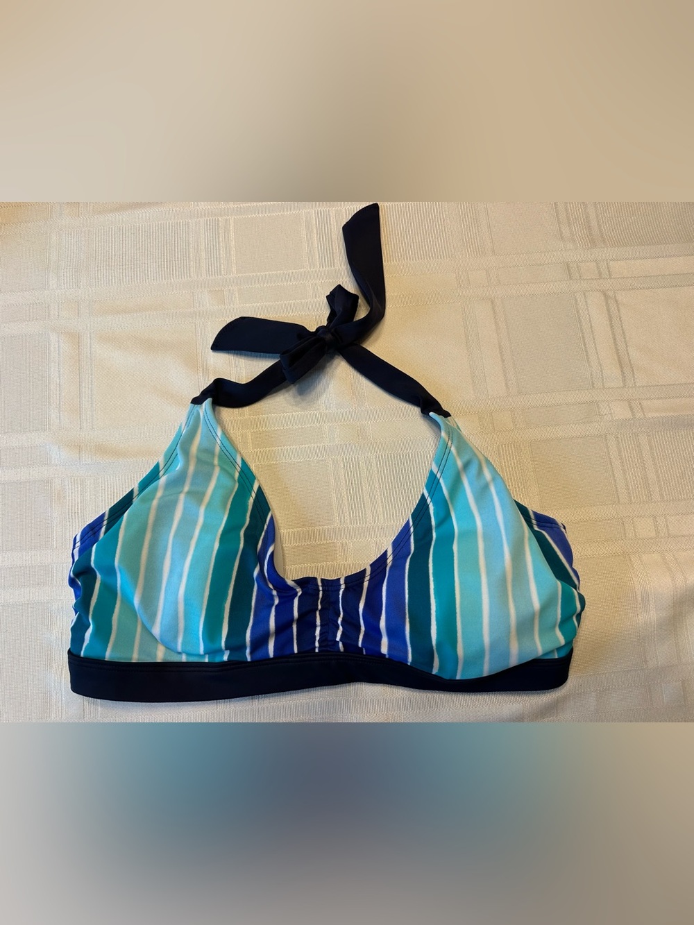 Athleta Underwire‎ Bikini Top Size 36 B/C Blue Pre-owned